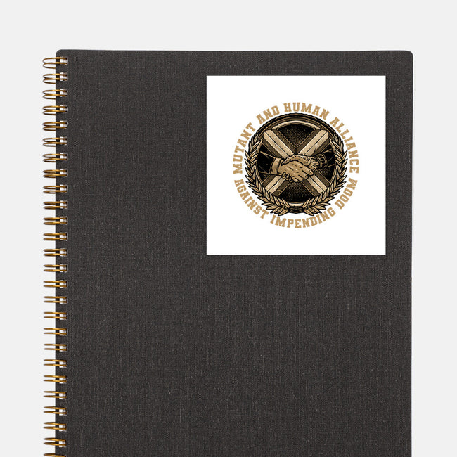 Mutant And Human Alliance-None-Glossy-Sticker-glitchygorilla