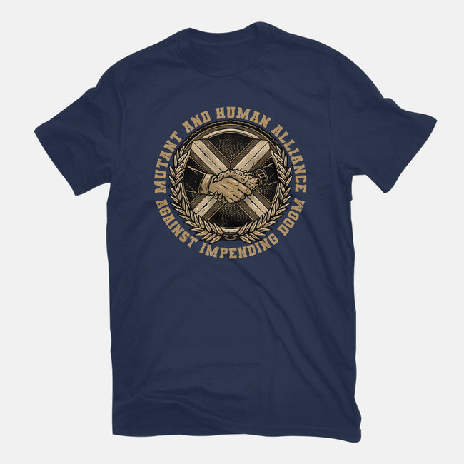 Mutant And Human Alliance-Womens-Fitted-Tee-glitchygorilla