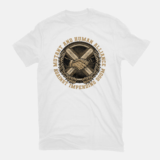 Mutant And Human Alliance-Womens-Fitted-Tee-glitchygorilla