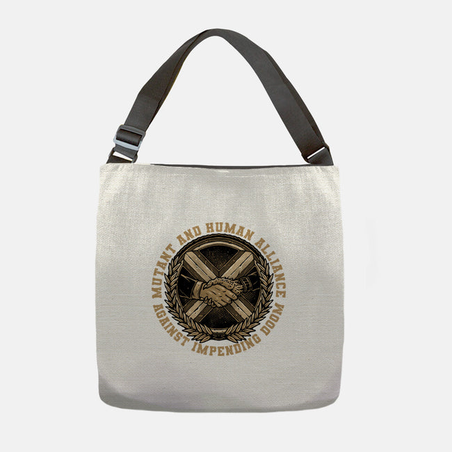 Mutant And Human Alliance-None-Adjustable Tote-Bag-glitchygorilla
