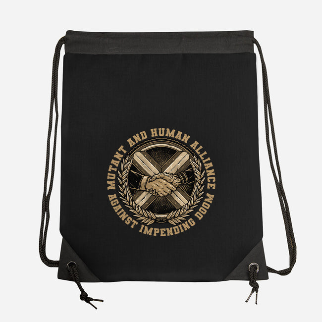 Mutant And Human Alliance-None-Drawstring-Bag-glitchygorilla