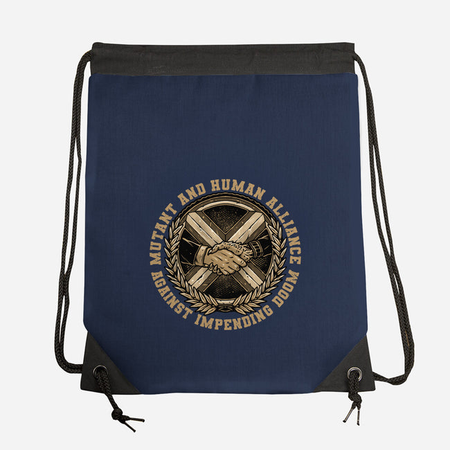 Mutant And Human Alliance-None-Drawstring-Bag-glitchygorilla