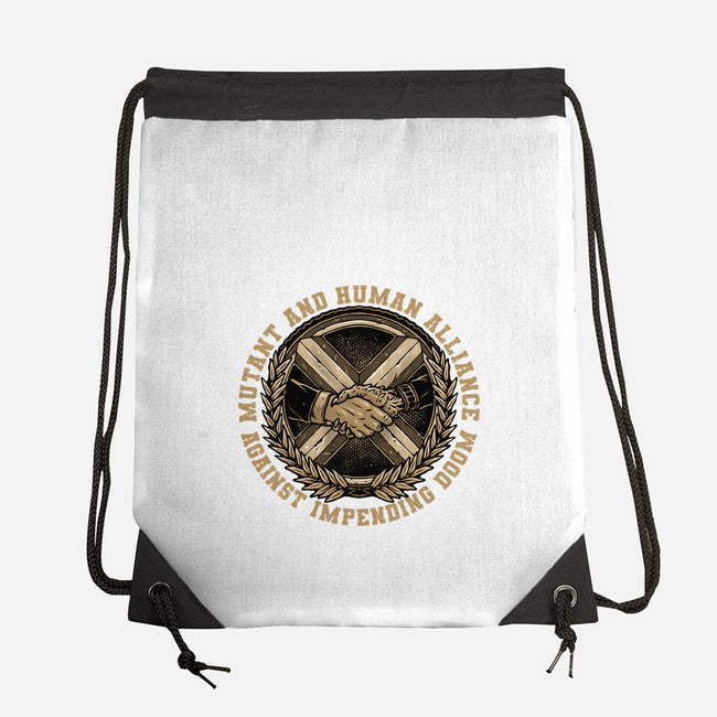 Mutant And Human Alliance-None-Drawstring-Bag-glitchygorilla