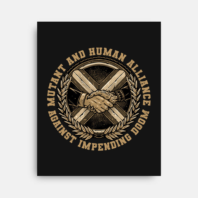 Mutant And Human Alliance-None-Stretched-Canvas-glitchygorilla