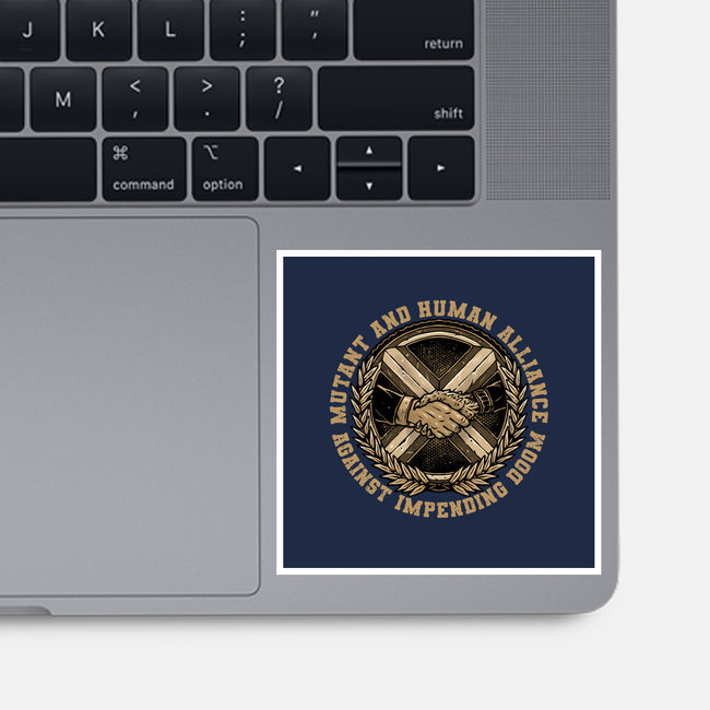 Mutant And Human Alliance-None-Glossy-Sticker-glitchygorilla