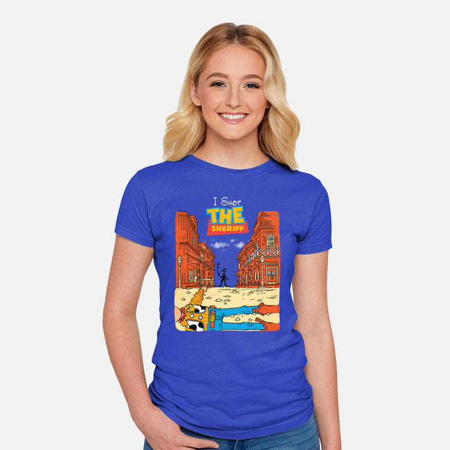 I Shot The Sheriff-Womens-Fitted-Tee-imisko