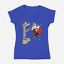God Or Demigod-Womens-V-Neck-Tee-imisko