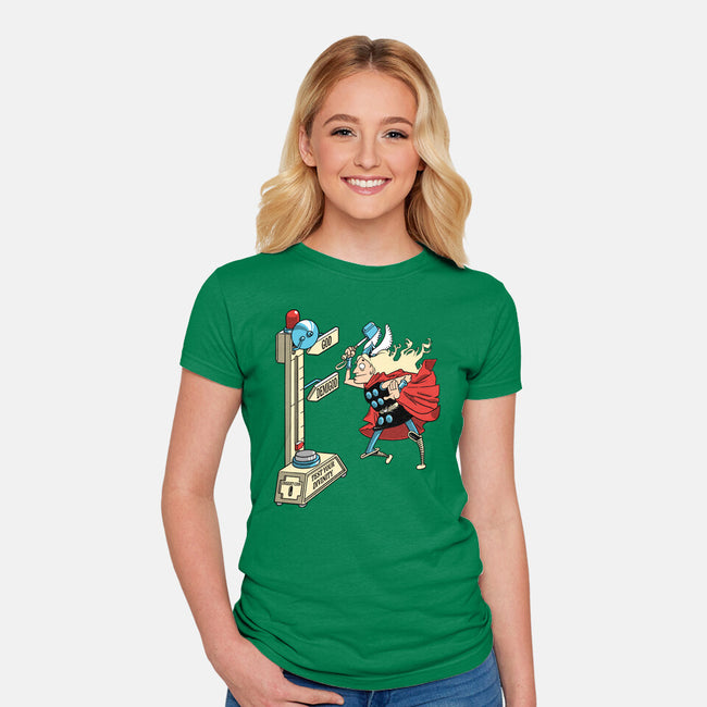 God Or Demigod-Womens-Fitted-Tee-imisko
