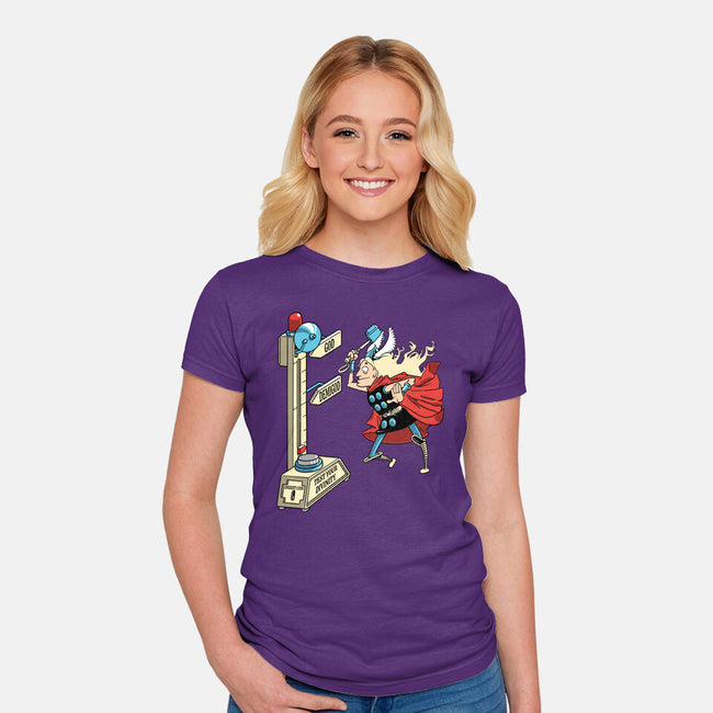 God Or Demigod-Womens-Fitted-Tee-imisko