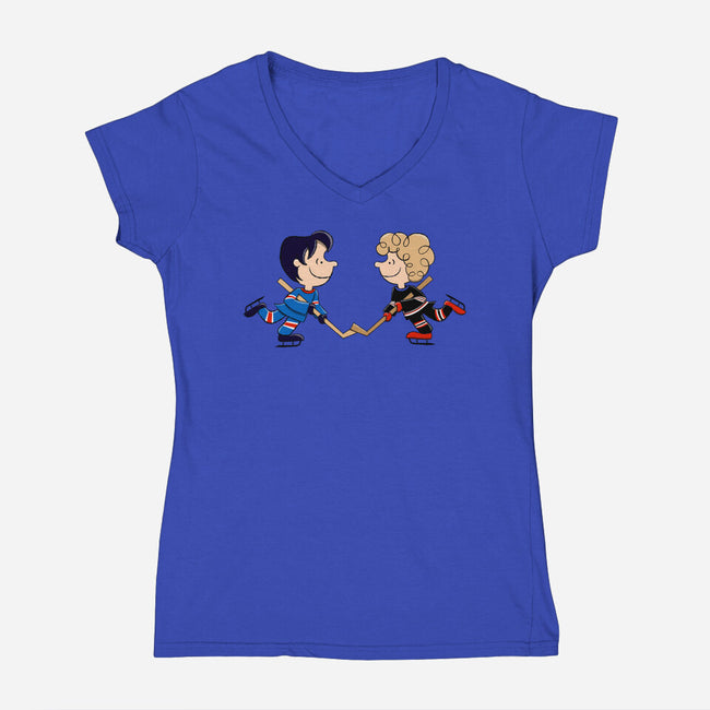 Things Are Heating Up-Womens-V-Neck-Tee-DrawnByBryan