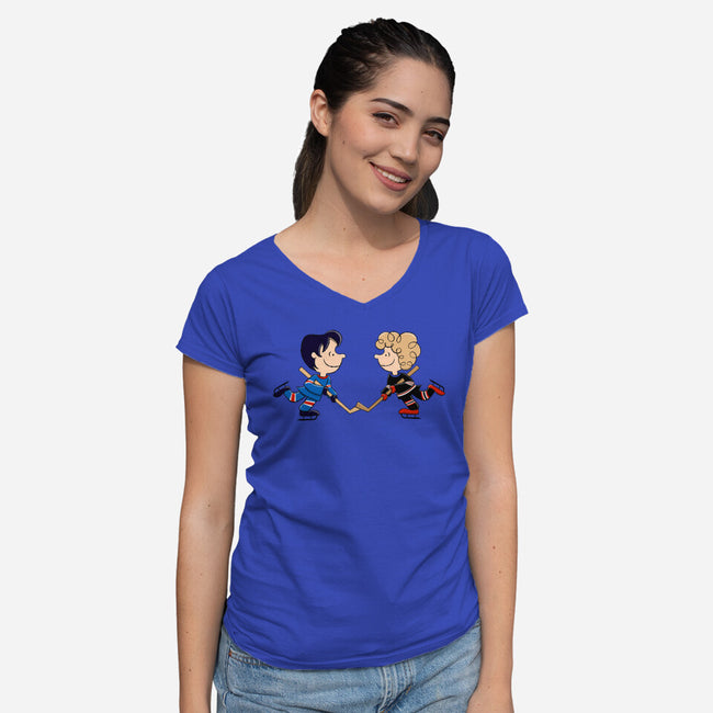 Things Are Heating Up-Womens-V-Neck-Tee-DrawnByBryan