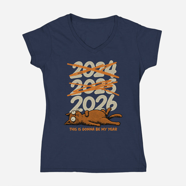 It's Been A Long Year-Womens-V-Neck-Tee-Popnotic