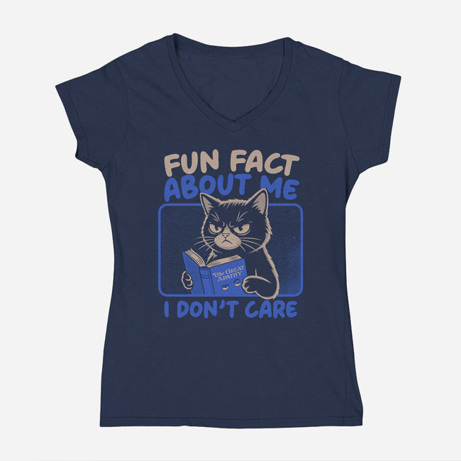 Fun Fact About Me-Womens-V-Neck-Tee-Popnotic