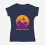 Lame House 86-Womens-V-Neck-Tee-rmatix