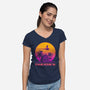 Lame House 86-Womens-V-Neck-Tee-rmatix