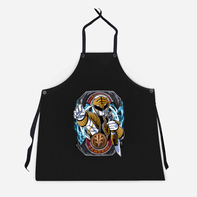 White Tiger Morphin Time-Unisex-Kitchen-Apron-Diego Oliver