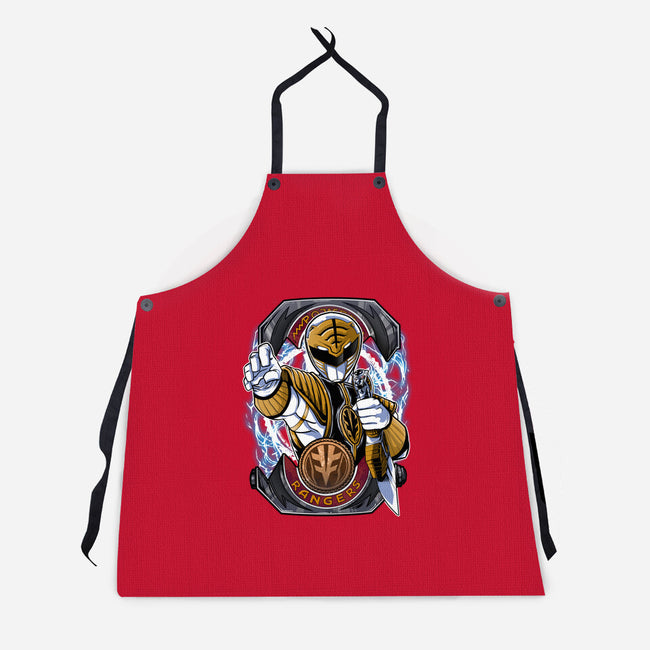White Tiger Morphin Time-Unisex-Kitchen-Apron-Diego Oliver