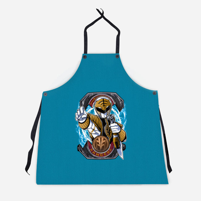 White Tiger Morphin Time-Unisex-Kitchen-Apron-Diego Oliver