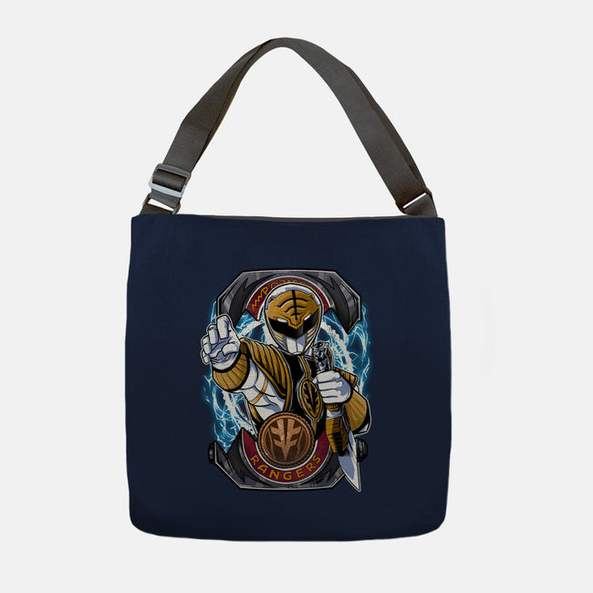 White Tiger Morphin Time-None-Adjustable Tote-Bag-Diego Oliver