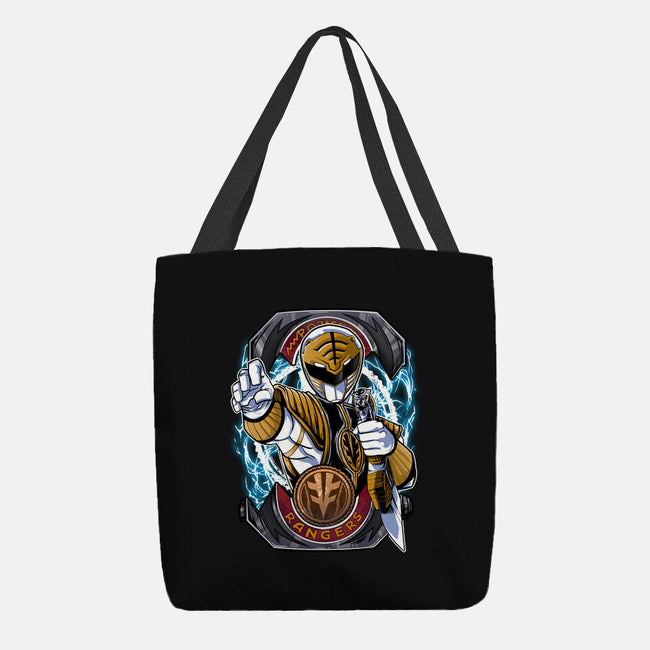 White Tiger Morphin Time-None-Basic Tote-Bag-Diego Oliver