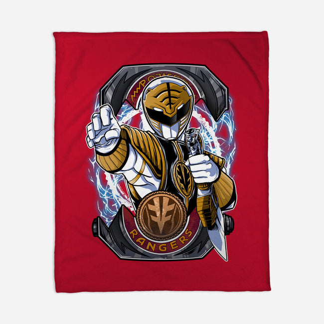 White Tiger Morphin Time-None-Fleece-Blanket-Diego Oliver