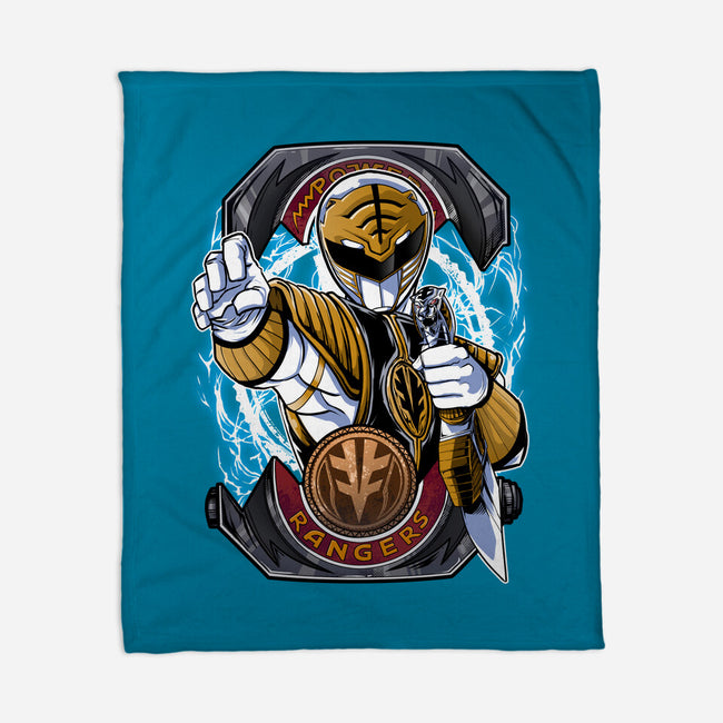 White Tiger Morphin Time-None-Fleece-Blanket-Diego Oliver