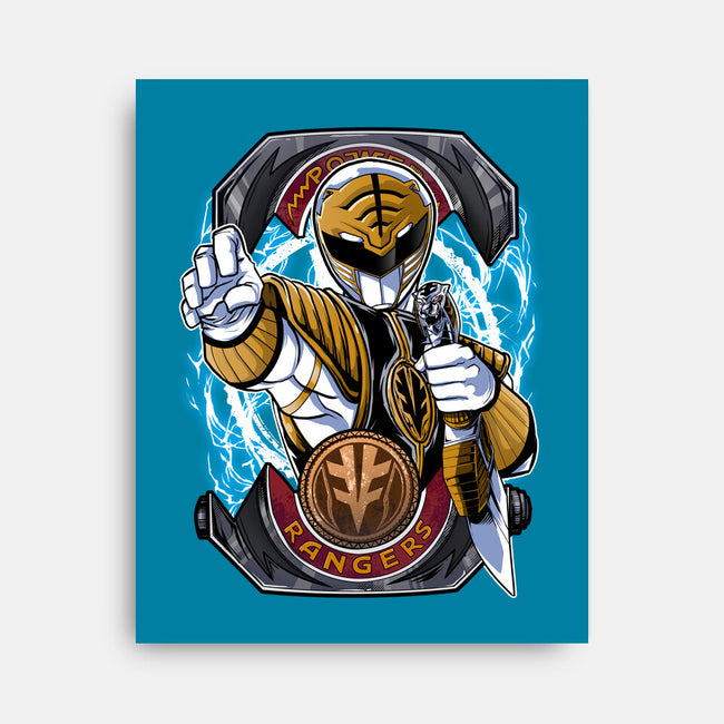 White Tiger Morphin Time-None-Stretched-Canvas-Diego Oliver