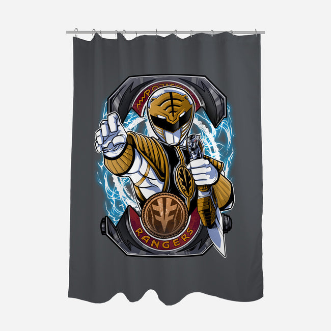 White Tiger Morphin Time-None-Polyester-Shower Curtain-Diego Oliver
