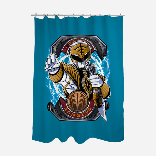White Tiger Morphin Time-None-Polyester-Shower Curtain-Diego Oliver