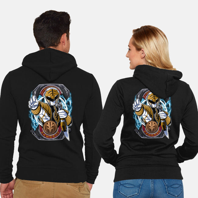 White Tiger Morphin Time-Unisex-Zip-Up-Sweatshirt-Diego Oliver