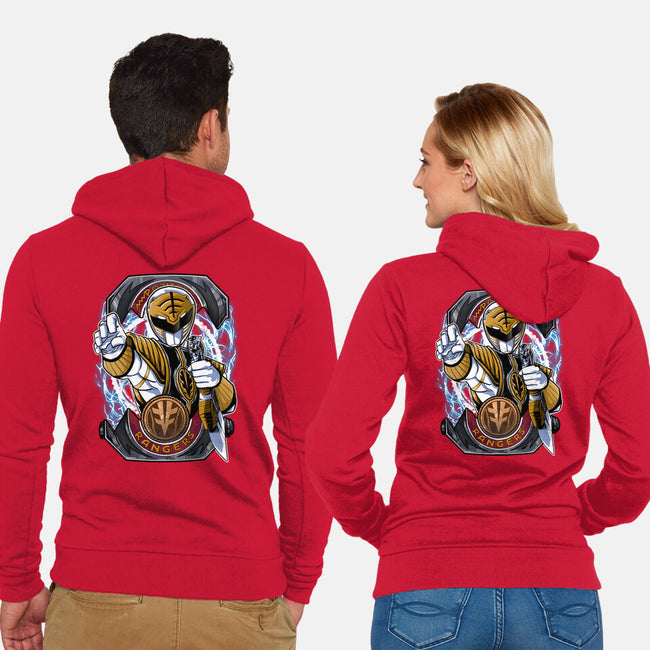 White Tiger Morphin Time-Unisex-Zip-Up-Sweatshirt-Diego Oliver