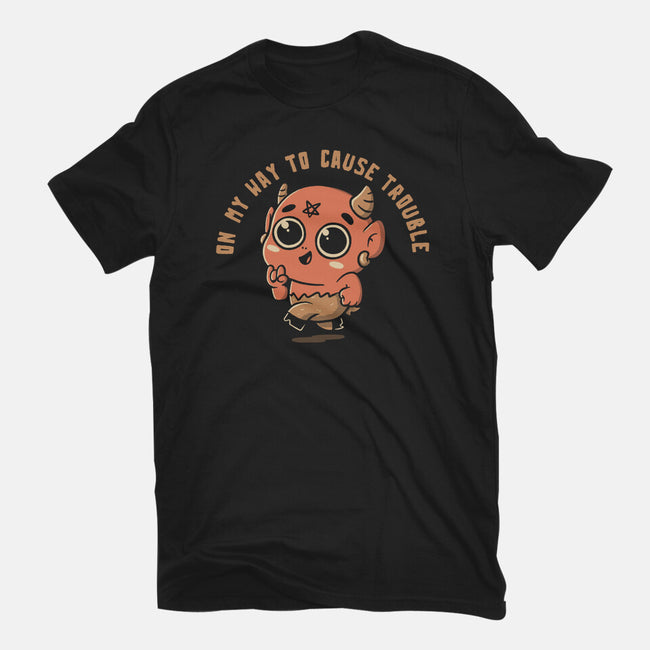 On My Way To Cause Trouble-Youth-Basic-Tee-koalastudio