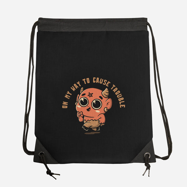 On My Way To Cause Trouble-None-Drawstring-Bag-koalastudio