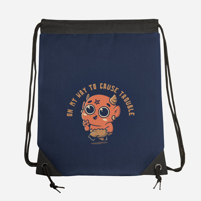 On My Way To Cause Trouble-None-Drawstring-Bag-koalastudio