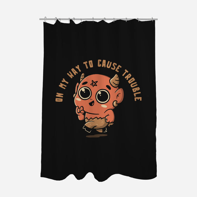 On My Way To Cause Trouble-None-Polyester-Shower Curtain-koalastudio