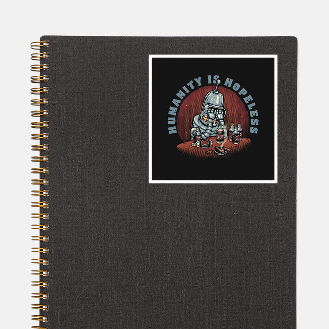 Humanity Is Hopeless-None-Glossy-Sticker-glitchygorilla
