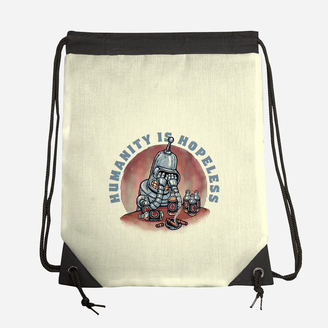 Humanity Is Hopeless-None-Drawstring-Bag-glitchygorilla