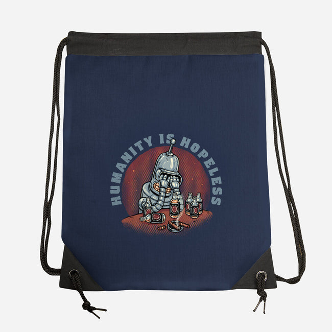 Humanity Is Hopeless-None-Drawstring-Bag-glitchygorilla