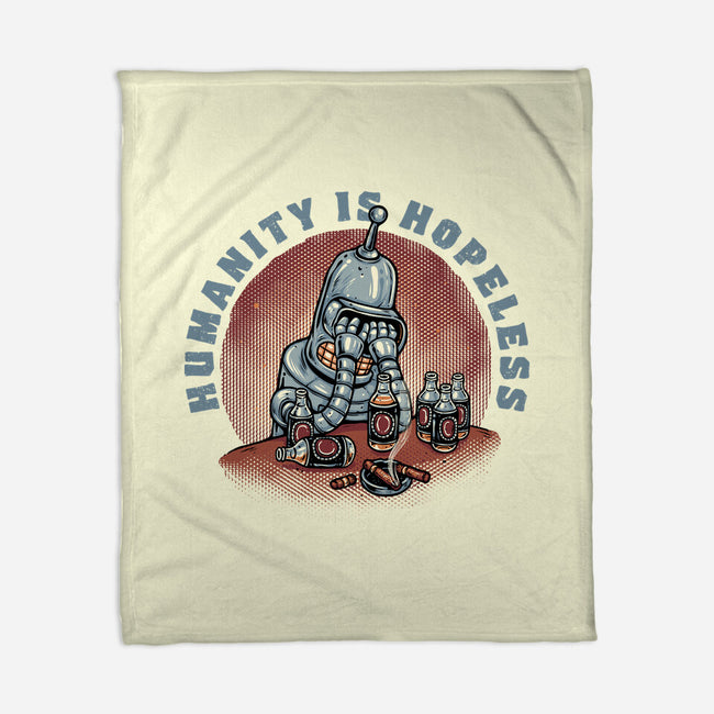 Humanity Is Hopeless-None-Fleece-Blanket-glitchygorilla