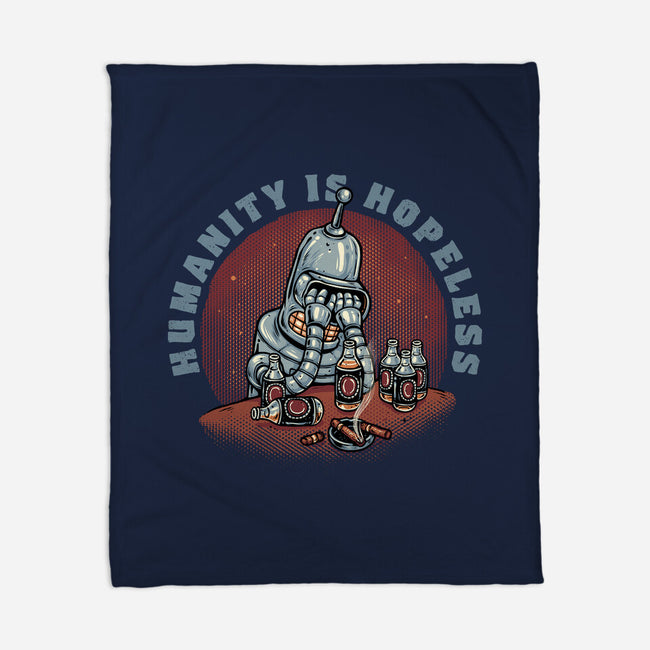 Humanity Is Hopeless-None-Fleece-Blanket-glitchygorilla