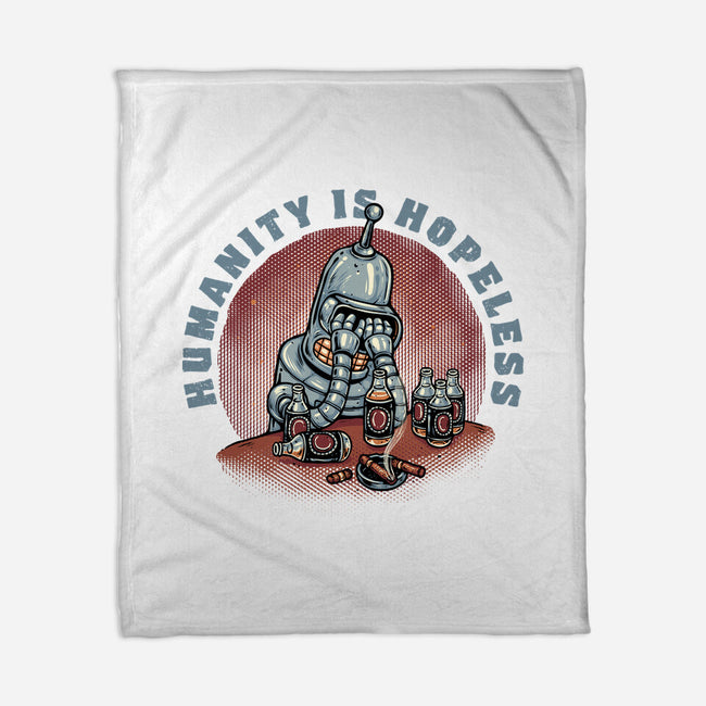 Humanity Is Hopeless-None-Fleece-Blanket-glitchygorilla