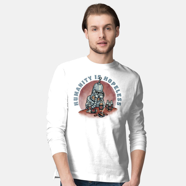 Humanity Is Hopeless-Mens-Long Sleeved-Tee-glitchygorilla