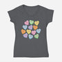 True Candy Heart Love-Womens-V-Neck-Tee-kg07