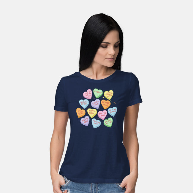 True Candy Heart Love-Womens-Basic-Tee-kg07