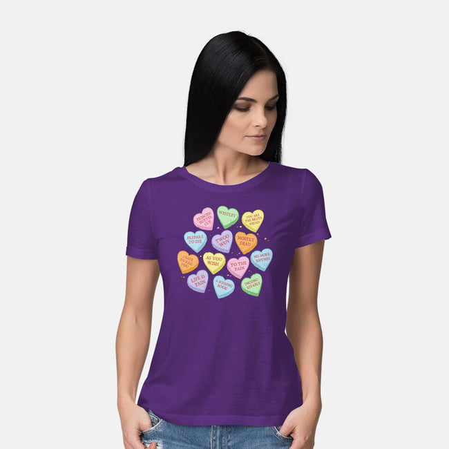 True Candy Heart Love-Womens-Basic-Tee-kg07
