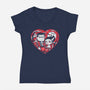 Franken-Love-Womens-V-Neck-Tee-krisren28