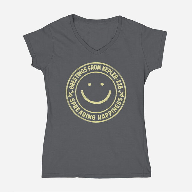 Greetings From Kepler22B-Womens-V-Neck-Tee-NMdesign
