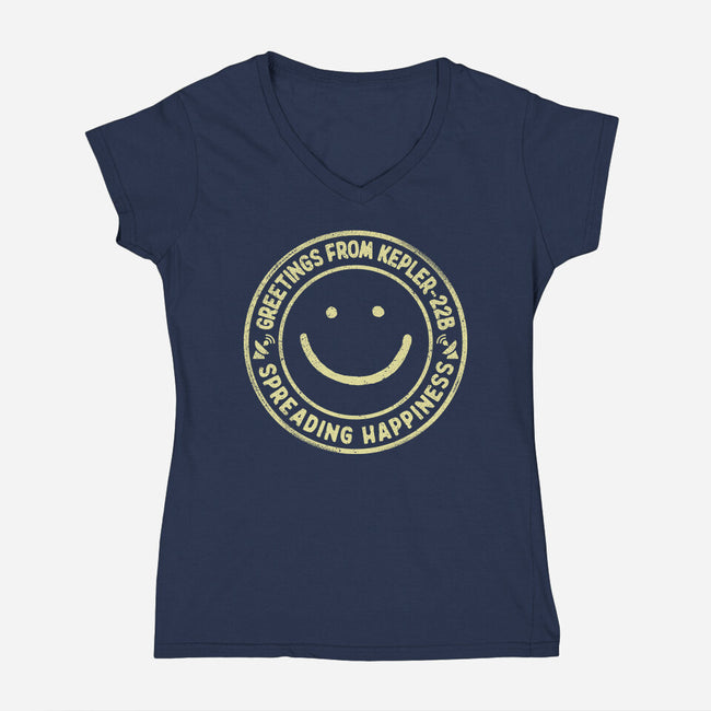 Greetings From Kepler22B-Womens-V-Neck-Tee-NMdesign