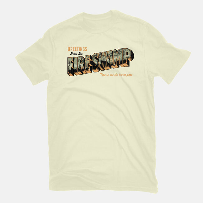 Greetings From The Fire Swamp-Mens-Premium-Tee-retrodivision