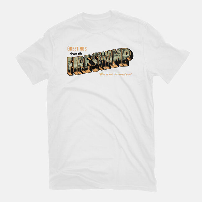 Greetings From The Fire Swamp-Womens-Fitted-Tee-retrodivision